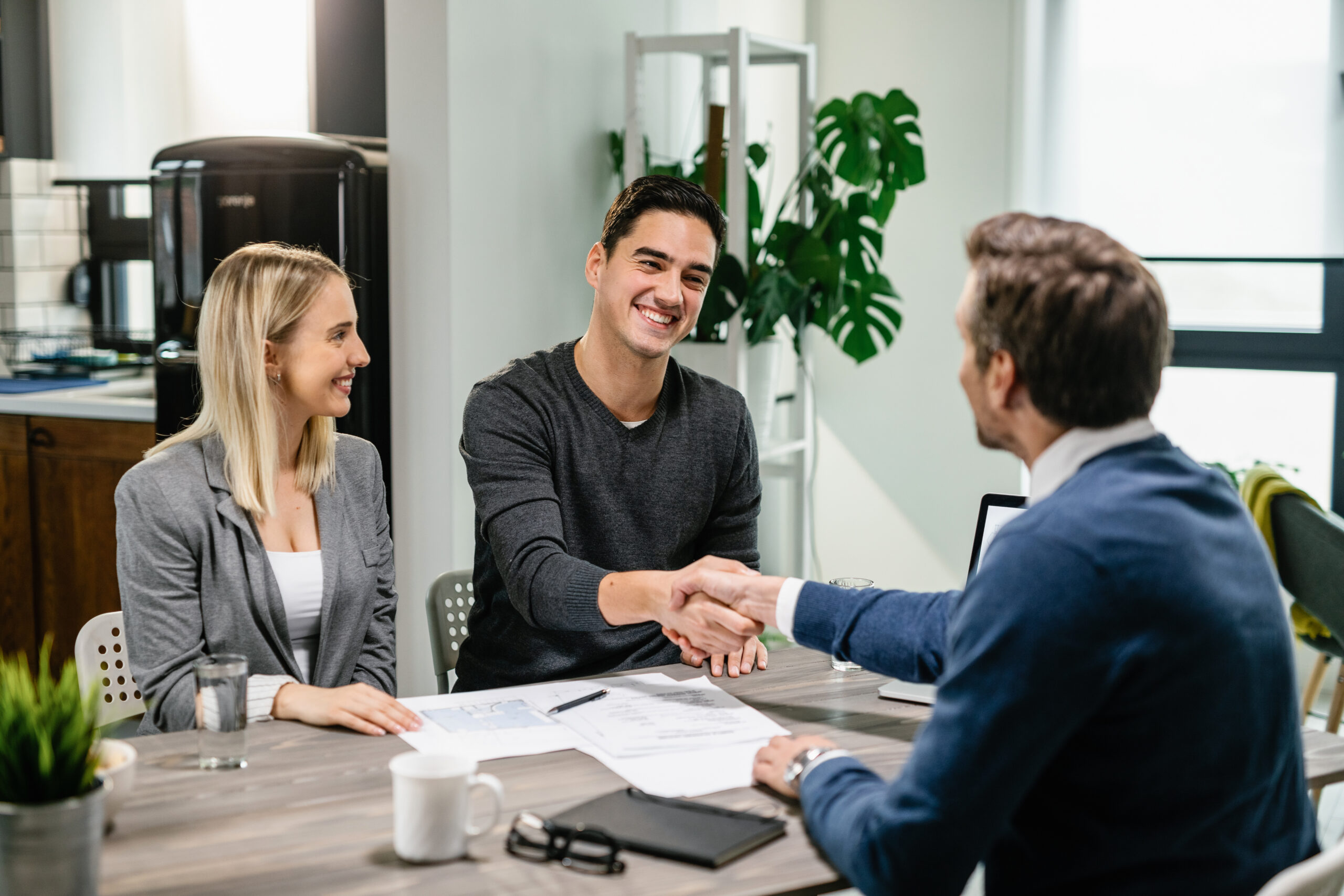 A professional meeting with a client